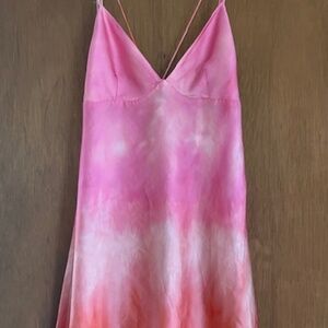 Zara tie dye silk strappy dress